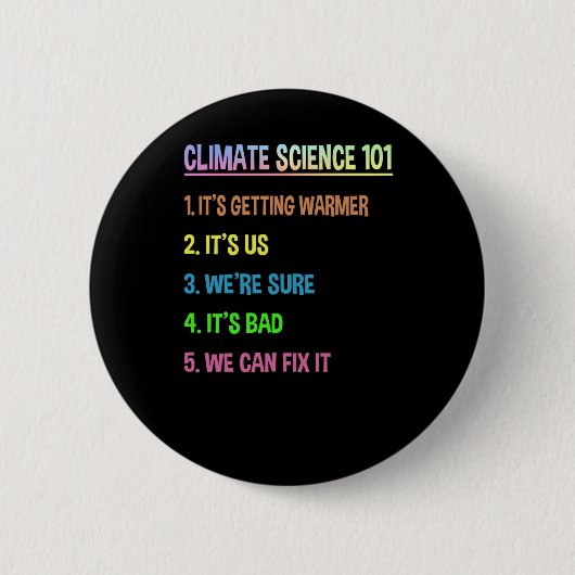 Science März - Geschenk des Earth Day zum Klimawan Button (Vorderseite)