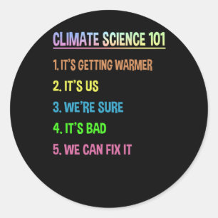 Science März - Geschenk des Earth Day zum Klimawan Runder Aufkleber