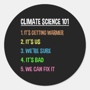 Science März - Geschenk des Earth Day zum Klimawan Runder Aufkleber