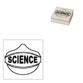 Science Mask Rubber Briefmarke 2x2" Gummistempel (Stempel)