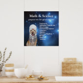 Science Math Niedlich Space Labrador Stars Poster (Küche)