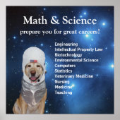 Science Math Niedlich Space Labrador Stars Poster (Vorne)