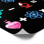 Science Math Riddle Valentine Chemistry Biology Lo Poster (Ecke)