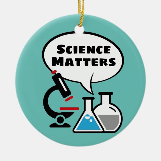 Science Matters Speech Bubble Design Ornament (Vorne)