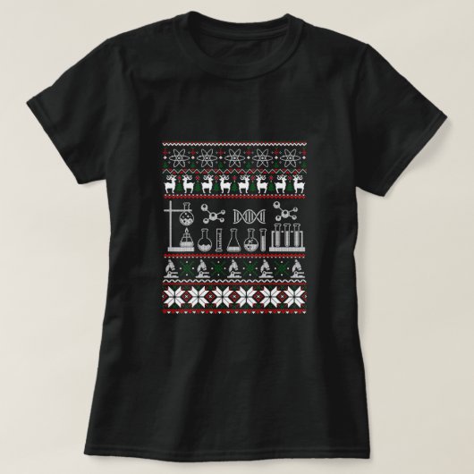 Science Medical Labrador Ugly Christmas Sweater Ch T-Shirt (Design vorne)