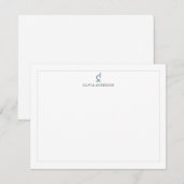 Science Microscope Gray Border Personalized Mitteilungskarte (Vorne/Hinten)