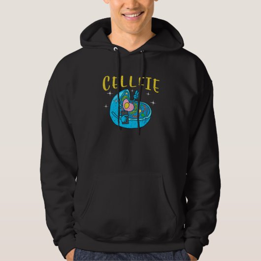 Science Nerd Cellfie  Earth Taking Selfie Scientis Hoodie (Vorderseite)