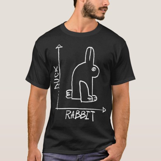 Science Nerd Duck oder Kaninchen Physik Mathematik T-Shirt (Vorderseite)