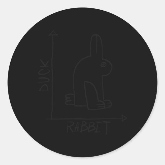 Science Nerd Duck Rabbit Physik Math Geek Runder Aufkleber (Vorderseite)