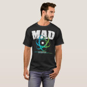 Science Nerd Geek Mad Scientist Atom Design T-Shirt (Vorne ganz)