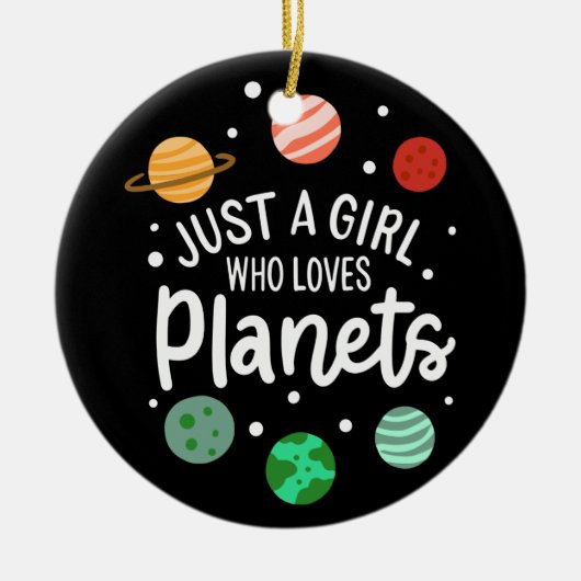 Science Nerd WeltraumGirl, der Planeten Lieben Keramik Ornament (Vorne)