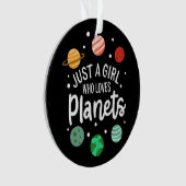 Science Nerd WeltraumGirl, der Planeten Lieben Ornament (Vorderseite)
