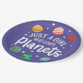 Science Nerd WeltraumGirl, der Planeten Lieben Pappteller (Schrägansicht)