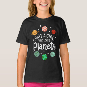 Science Nerd WeltraumGirl, der Planeten Lieben T-Shirt