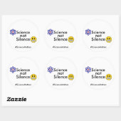 Science Not Silence Sticker (anpassbarer Hashtag) (Blatt)