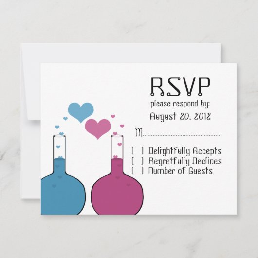 Science of Liebe Response Card RSVP Karte (Vorderseite)