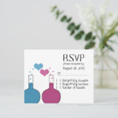 Science of Liebe Response Card RSVP Karte (Stehend Vorderseite)