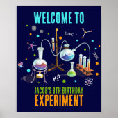 Science Party Begrüßungszeichen Poster (Vorne)