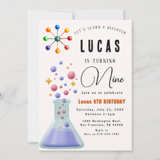Science Party Einladung zum Geburtstag