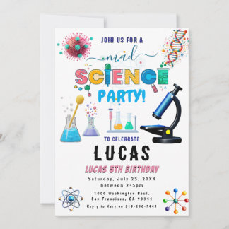 Science Party Einladung zum Geburtstag