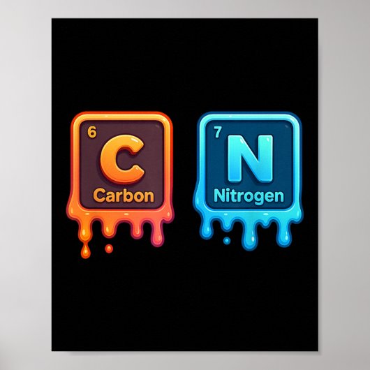 Science Periodic Table 67 Meme Aesthetic Funny 6 7 Poster (Vorne)