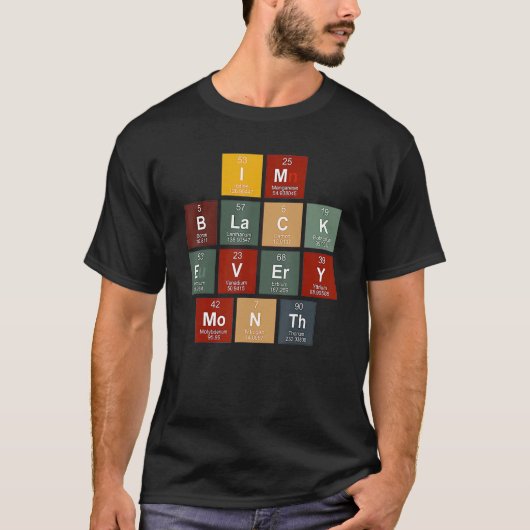 Science Periodic Table Element Black History Month T-Shirt (Vorderseite)
