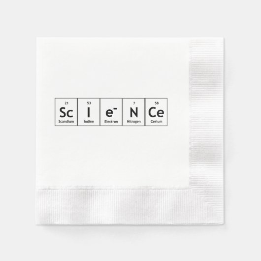 ScIeNCe Periodic Table Elements Word Chemistry Serviette (Vorderseite)