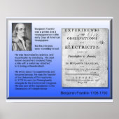 Science Physical Electricity Benjamin Franklin Poster (Vorne)