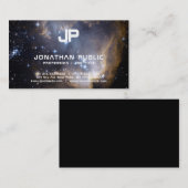 Science Physical Space Universe Monogram Schlicht Visitenkarte (Vorne/Hinten)