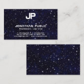 Science Physical Space Universe Monogram Schlicht Visitenkarte (Vorne/Hinten)