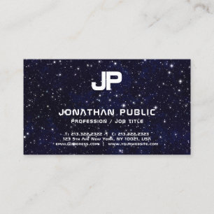 Science Physical Space Universe Monogram Schlicht Visitenkarte
