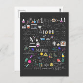 Science Physik Mathematik Chemie Biologie Astronom Postkarte (Vorne/Hinten)
