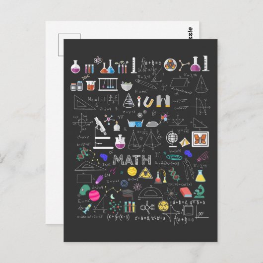 Science Physik Mathematik Chemie Biologie Astronom Postkarte (Vorne/Hinten)