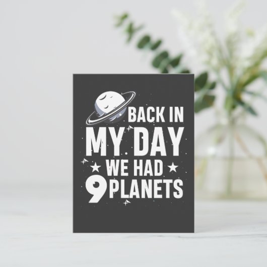 Science Planet Astronomie - Pluto Galaxy Quotes Postkarte (Stehend Vorderseite)