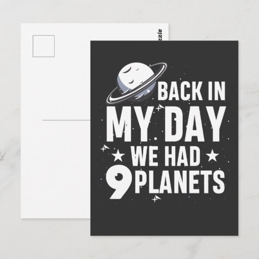 Science Planet Astronomie - Pluto Galaxy Quotes Postkarte (Vorne/Hinten)