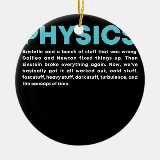 Science Quantum Mechanic Nerd Geek Physics Keramik Ornament (Vorne)