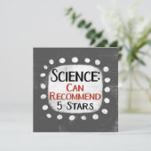Science Review 5 Stars Grußkarte Karte (Stehend Vorderseite)