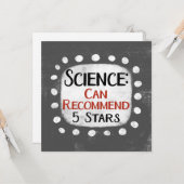 Science Review 5 Stars Grußkarte Karte (Vorderseite/Rückseite Beispiel)