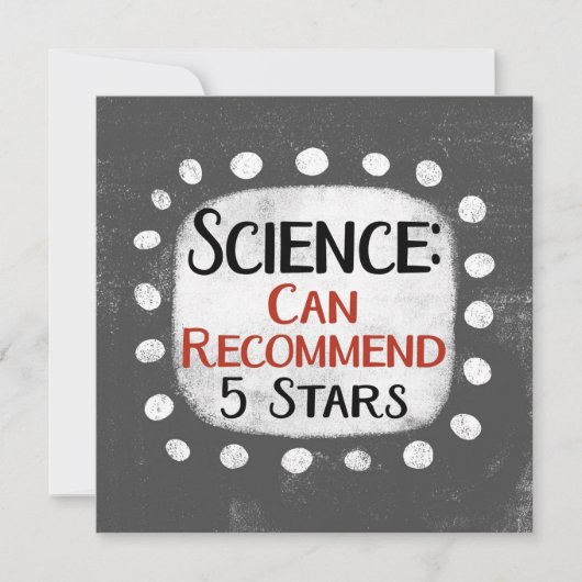 Science Review 5 Stars Grußkarte Karte (Vorderseite)