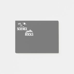Science Rocks Flask Beaker Stones Scientist Post-it Klebezettel