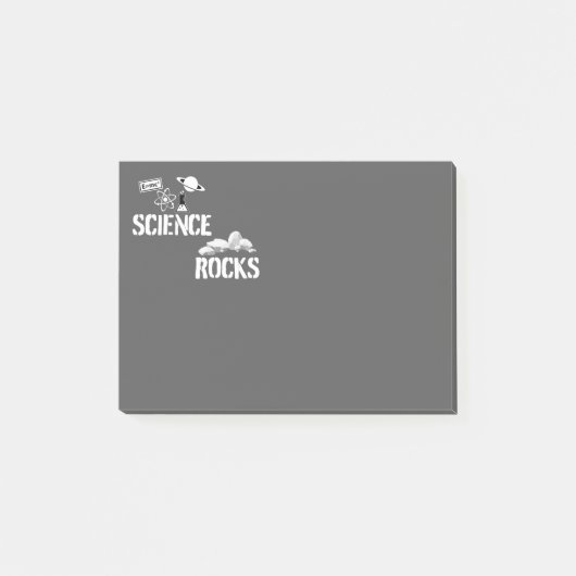 Science Rocks Flask Beaker Stones Scientist Post-it Klebezettel (Vorderseite)