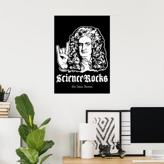 Science Rocks Sir Isaac Newton Poster (Heimbüro)