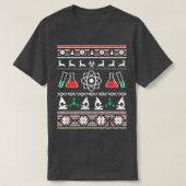 Science Scientist Ugly Sweater Funny Christmas  T-Shirt (Design vorne)