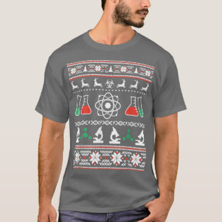 Science Scientist Ugly Sweater Funny Christmas T-Shirt
