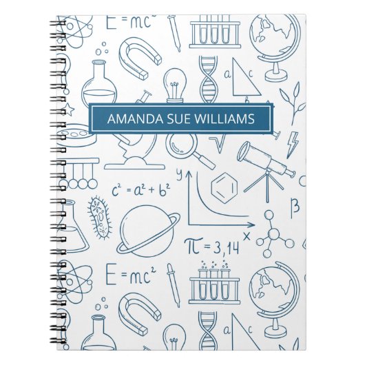 Science / Scientist - Your Name /Monogram Notebook Notizblock (Vorderseite)