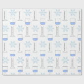 Science Snowflake Beaker gestufter Zylinder Winter Geschenkpapier (Flach)