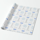 Science Snowflake Beaker gestufter Zylinder Winter Geschenkpapier (Ungerollt)