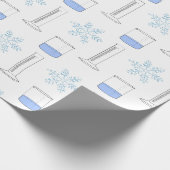 Science Snowflake Beaker gestufter Zylinder Winter Geschenkpapier (Ecke)