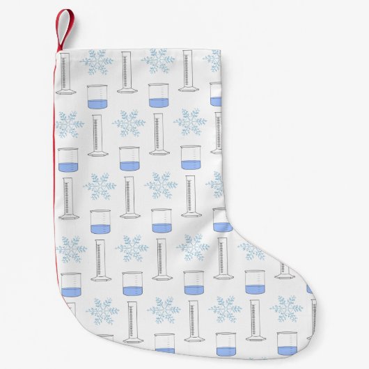 Science Snowflake Beaker gestufter Zylinder Winter Kleiner Weihnachtsstrumpf (Vorderseite)