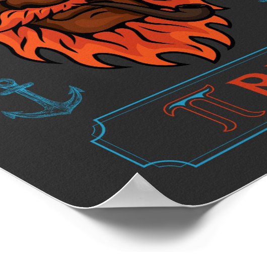 Science Spaß Pi Rate Funny Pi Day Poster (Ecke)